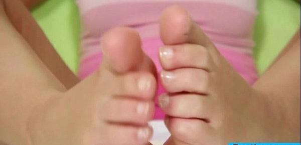 Gorgeous blonde teen Kelly Candy foot fetish